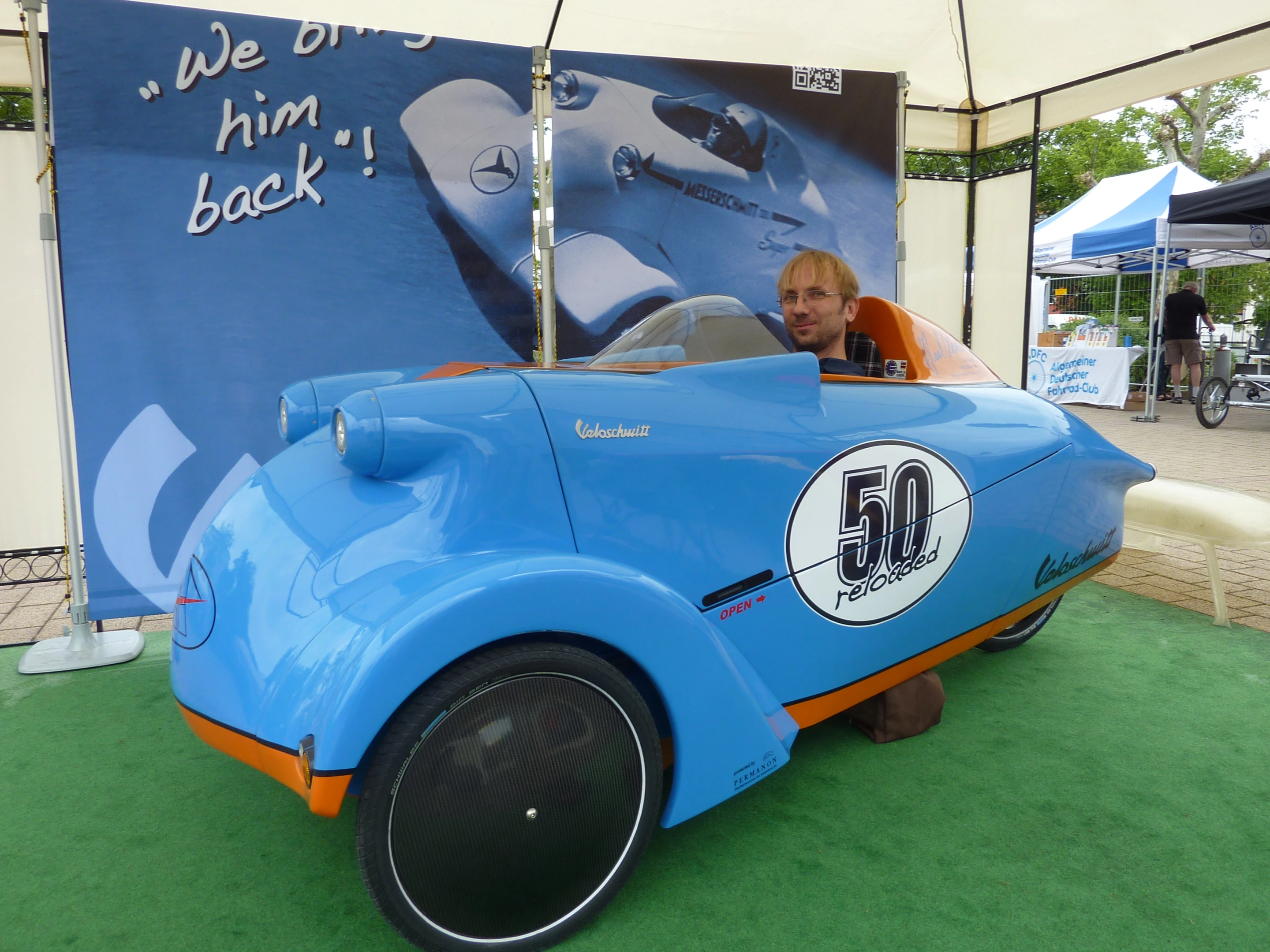 Veloschmitt reinvents the 1955 Messerschmitt KR200 as a two-person